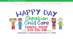 Desktop Screenshot of happydaychristianchildcare.com